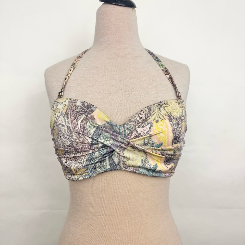 Victoria’s Secret paisley padded halter bikini swimsuit top 34DD